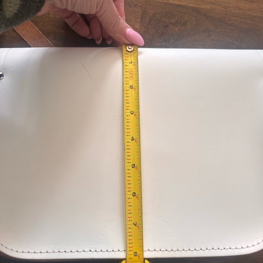Cambridge Satchel Company White Leather Crossbody Satchel - Picture 13 of 14